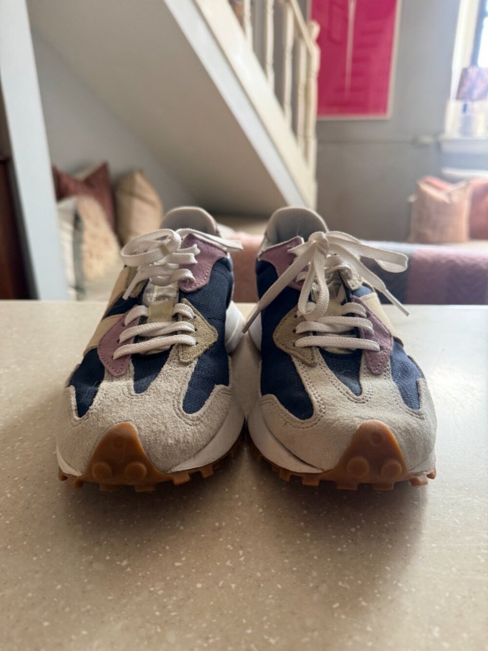 New Balance 327 Natural Indigo Raw Amethyst (W8) - Picture 2 of 7